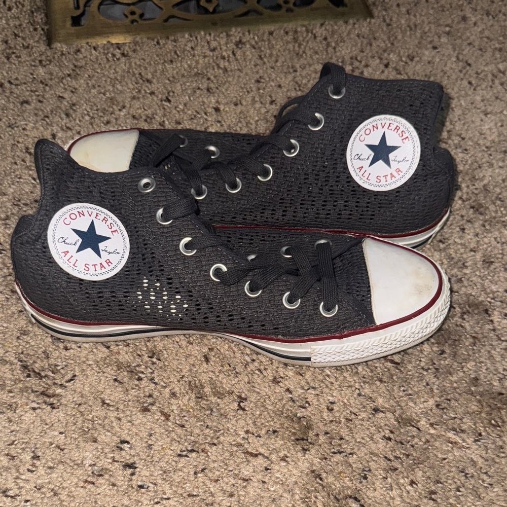 Dark Grey Mesh High-Top Converse